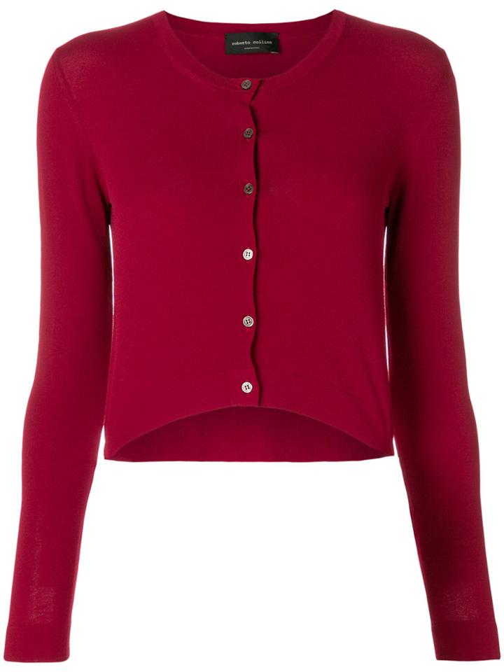 Roberto Collina Coreana Cropped Cardigan - Red