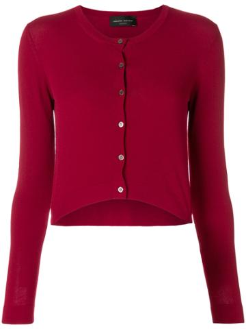 Roberto Collina Coreana Cropped Cardigan - Red