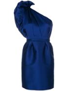 Stella Mccartney Taffeta One-shoulder Dress - Blue
