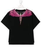 Marcelo Burlon County Of Milan Kids Teen Wings Print Cropped Top -