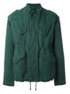 Haider Ackermann Flap Pocket Jacket, Men's, Size: Medium, Green, Cotton/linen/flax