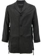 Miaoran Striped Jacket - Black