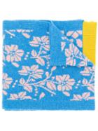 Barrie New Delft Cashmere Scarf - Blue
