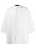 Haider Ackermann Oversized Short-sleeved Shirt - White