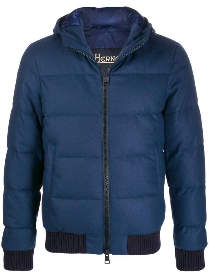 Herno Quilted Zip-up Jacket - Black