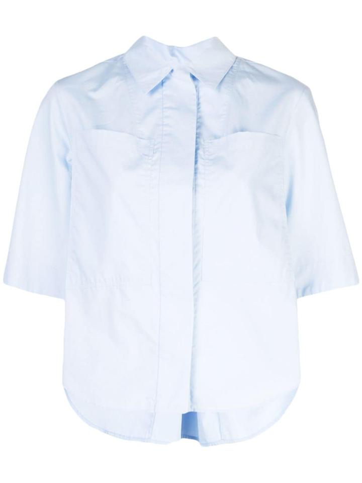Adam Lippes Asymmetric Hem Shirt - Blue