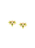 Mercedes Salazar Floral Stud Earrings - Gold