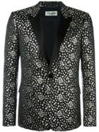 Saint Laurent Iconic Le Smoking Jacquard Blazer - Black