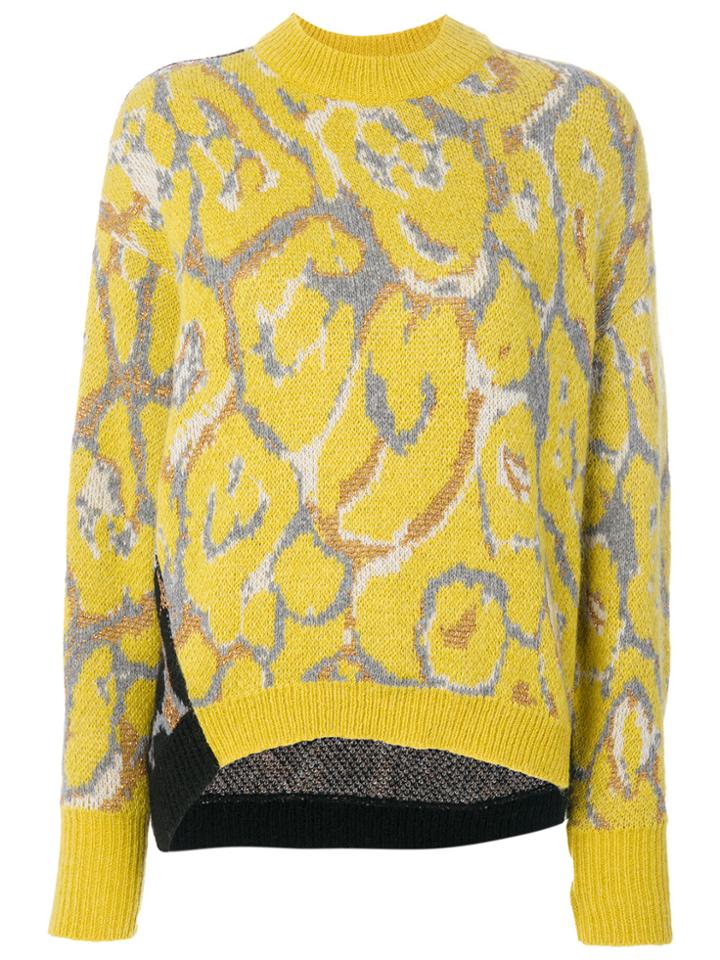 Nude Two-tone Patterned Sweater - Multicolour