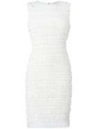 Givenchy Ruffle Embellished Pencil Dress - White