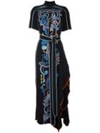 Peter Pilotto Embroidered Details Dress, Women's, Size: 10, Black, Spandex/elastane/acetate/viscose