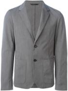 Jil Sander Woven Button Blazer, Men's, Size: 50, Grey, Cotton/cupro