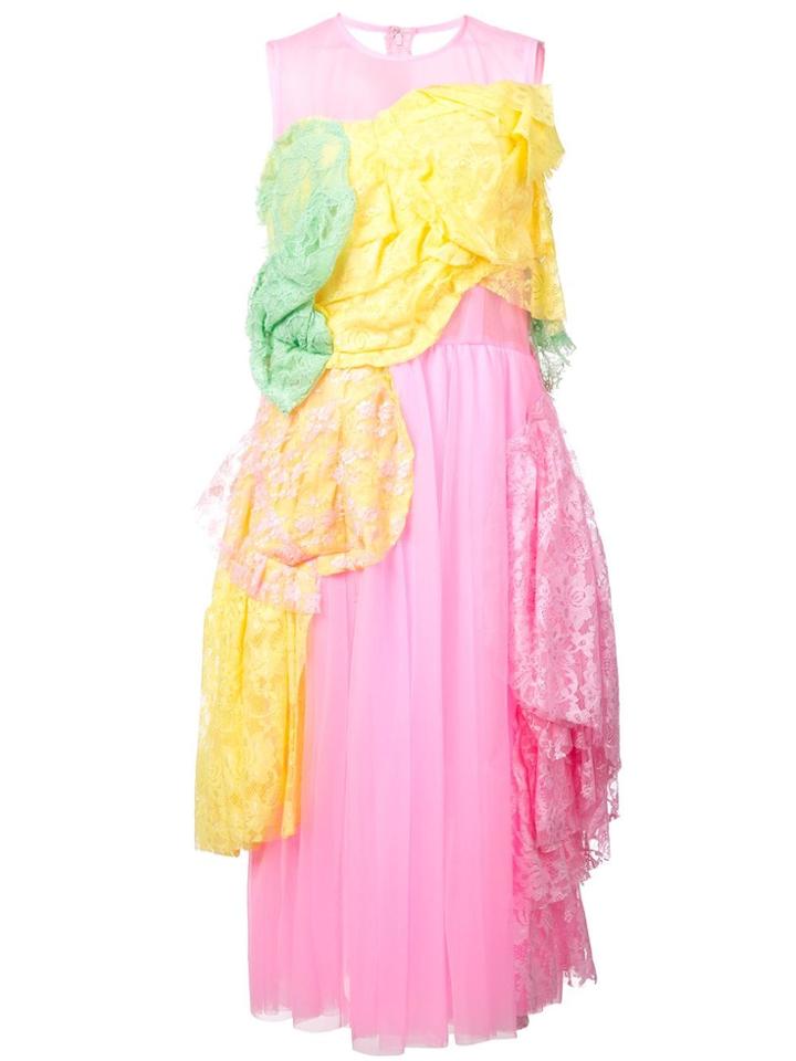 Comme Des Garçons Layered Lace Dress - Pink