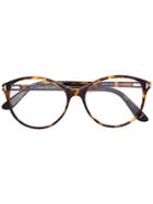 Tom Ford Eyewear Round Frame Glasses - Brown