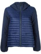 Save The Duck Hooded Puffer Jacket, Women's, Size: 2, Blue, Nylon/polyester