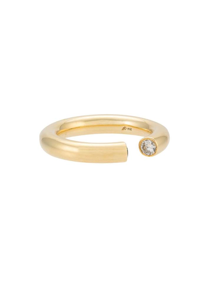 Sauer Anel Spin Bold Em Ouro Amarelo E Diamante - Gold