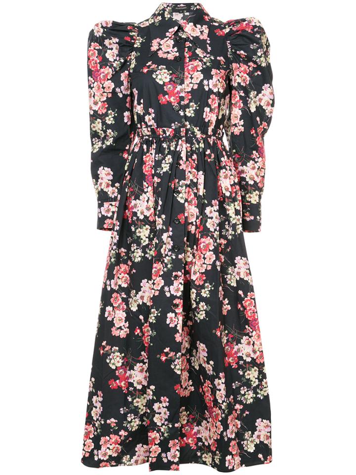 Jill Stuart Noot Floral Dress - Black