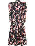 Jill Stuart Noot Floral Dress - Black