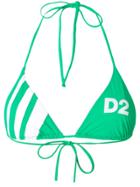 Dsquared2 Logo Halterneck Bikini Top - Green