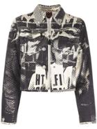 Jean Paul Gaultier Pre-owned 1997 Face Print Denim Jacket - Neutrals