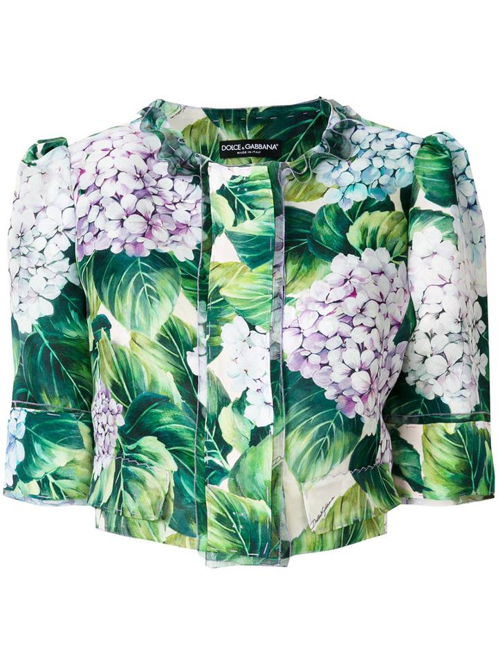 Dolce & Gabbana - Ortensia Jacket - Women - Silk/viscose - 44, Green, Silk/viscose
