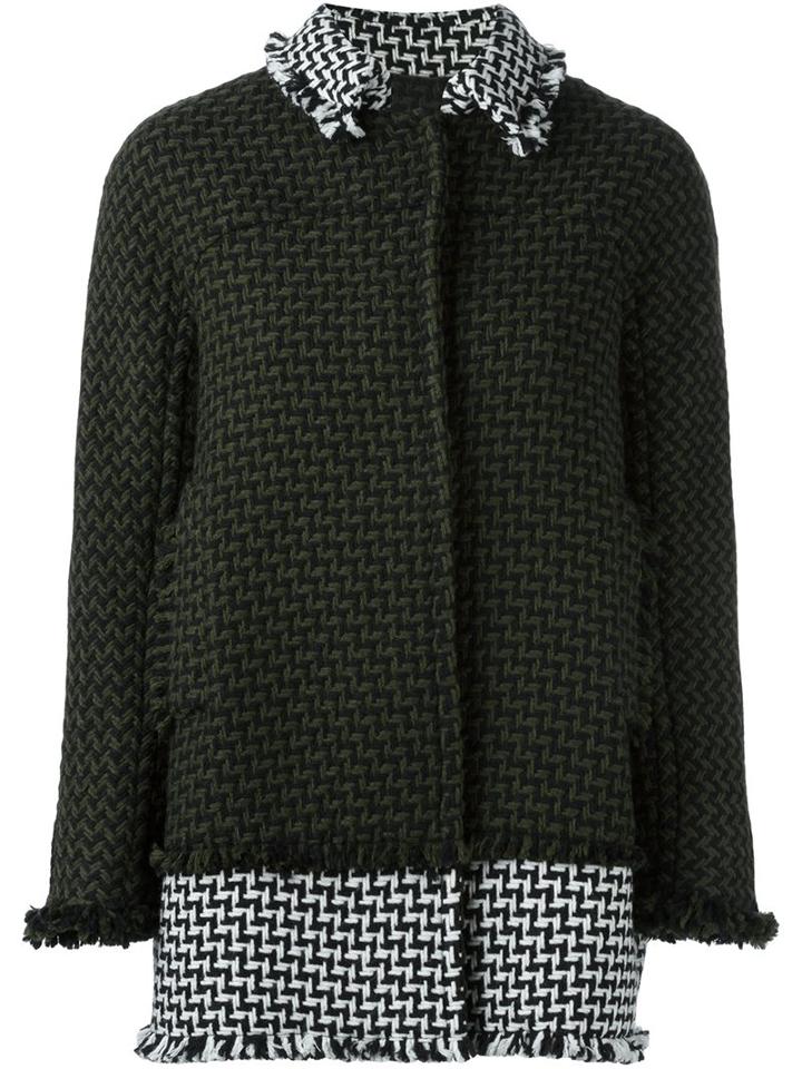 Gianluca Capannolo Oversized Jacket, Women's, Size: 42, Green, Acrylic/polyamide/virgin Wool