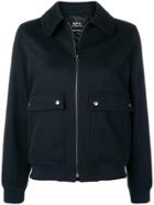 A.p.c. Collared Bomber Jacket - Blue