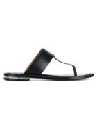 Givenchy Chain Embellished Leather Thong Sandals