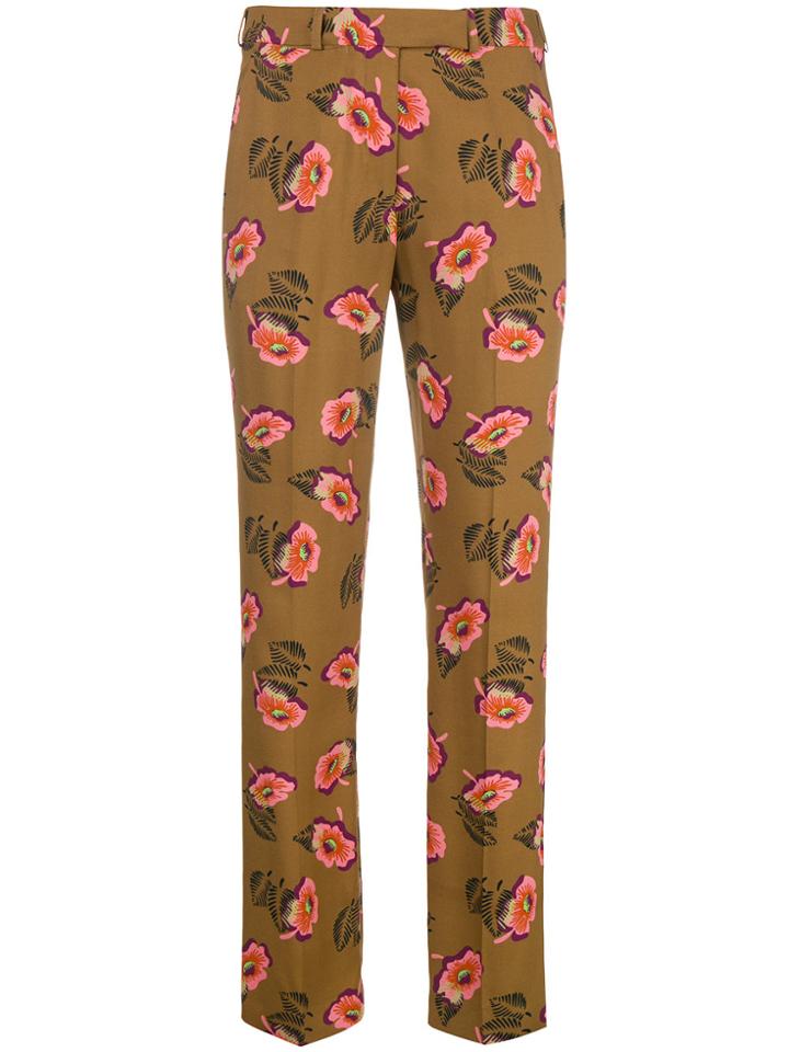 Etro Floral Trousers - Brown
