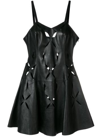 Versus Vintage Cutout Leather Dress - Black