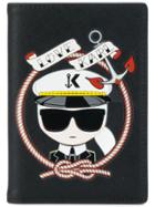 Karl Lagerfeld Captain Karl Passport Holder - Black