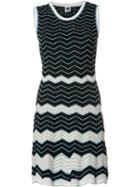 M Missoni Zig Zag Pattern Dress, Women's, Size: 44, Black, Polyester/cotton/polyamide