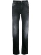 7 For All Mankind Straight-leg Denim Trousers - Black