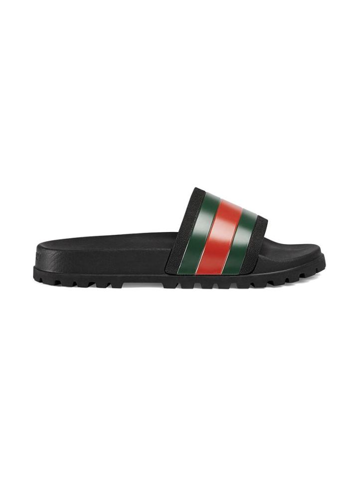 Gucci Black Pursuit Web Slides