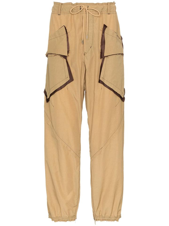 Sulvam Drawstring 'easy' Track Pants - Brown