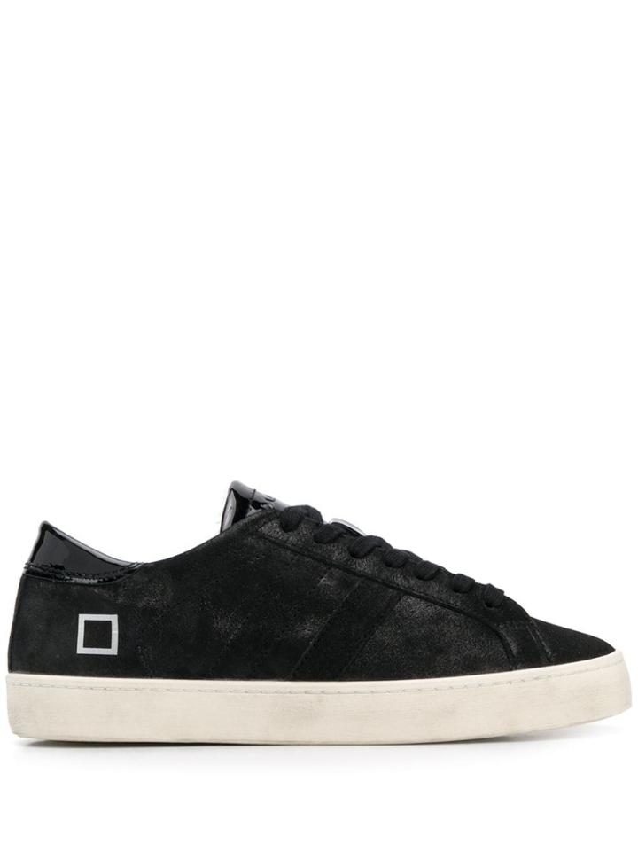 D.a.t.e. Hill Low Patent Tongue Sneakers - Black