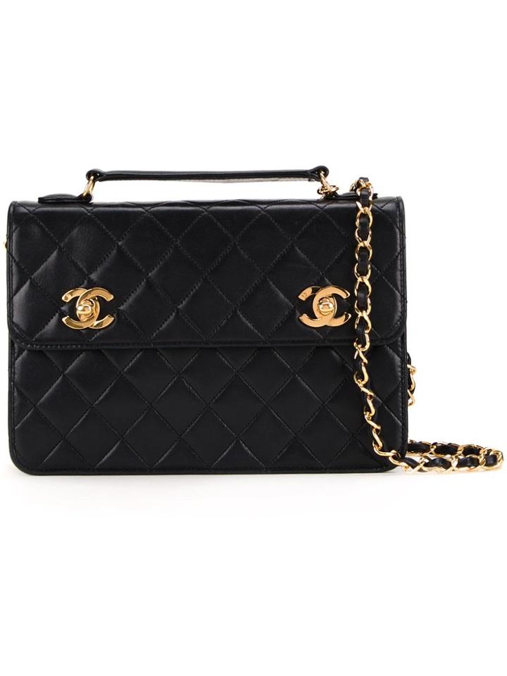 Chanel Vintage Double Cc Shoulder Bag - Black