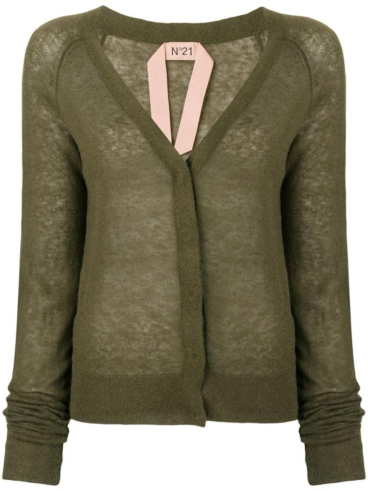 No21 Fitted Cardigan - Green