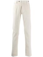 Tagliatore Corduroy Straight-leg Trousers - White