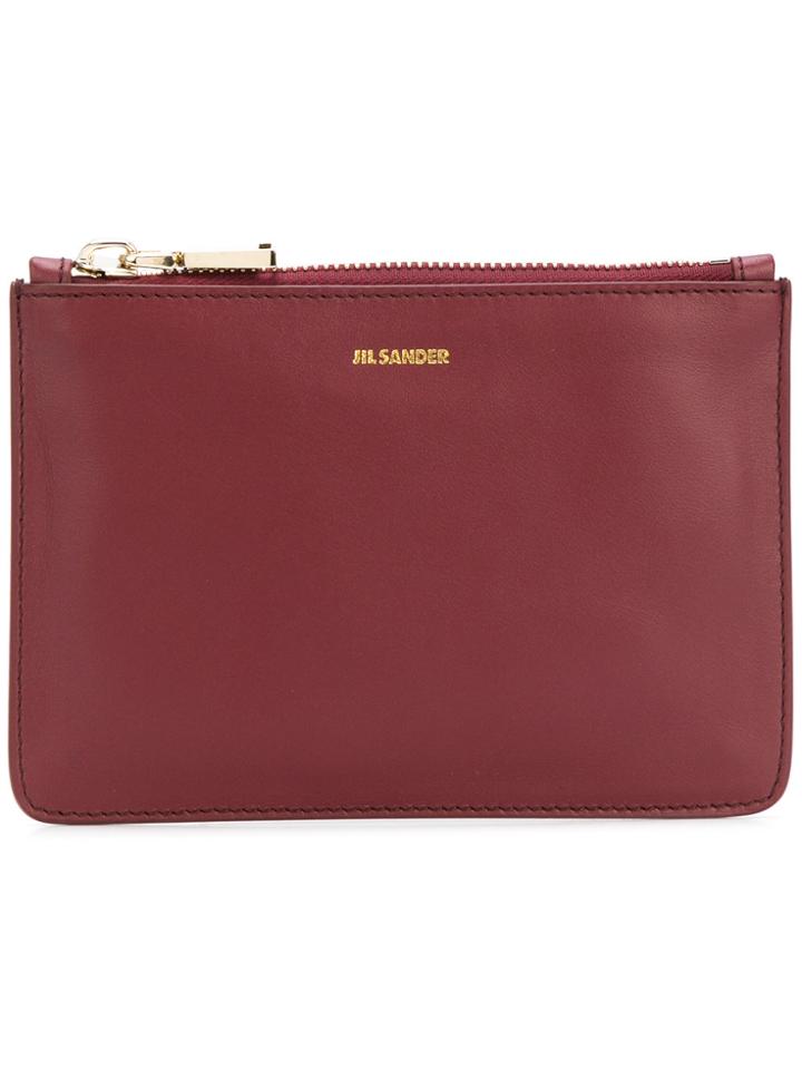 Jil Sander Envelope Wallet - Red