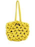 Alienina Chunky Knit Tote Bag - Yellow
