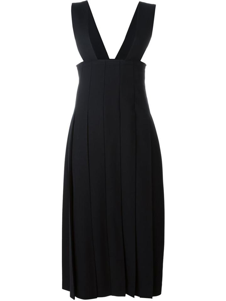 Comme Des Garçons Pleated Pinafore Dress