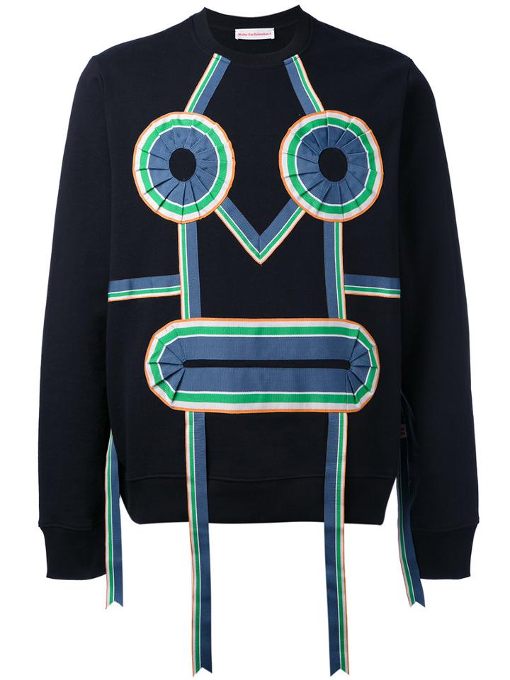 Walter Van Beirendonck - Ribbon Face Sweatshirt - Men - Cotton - L, Black, Cotton
