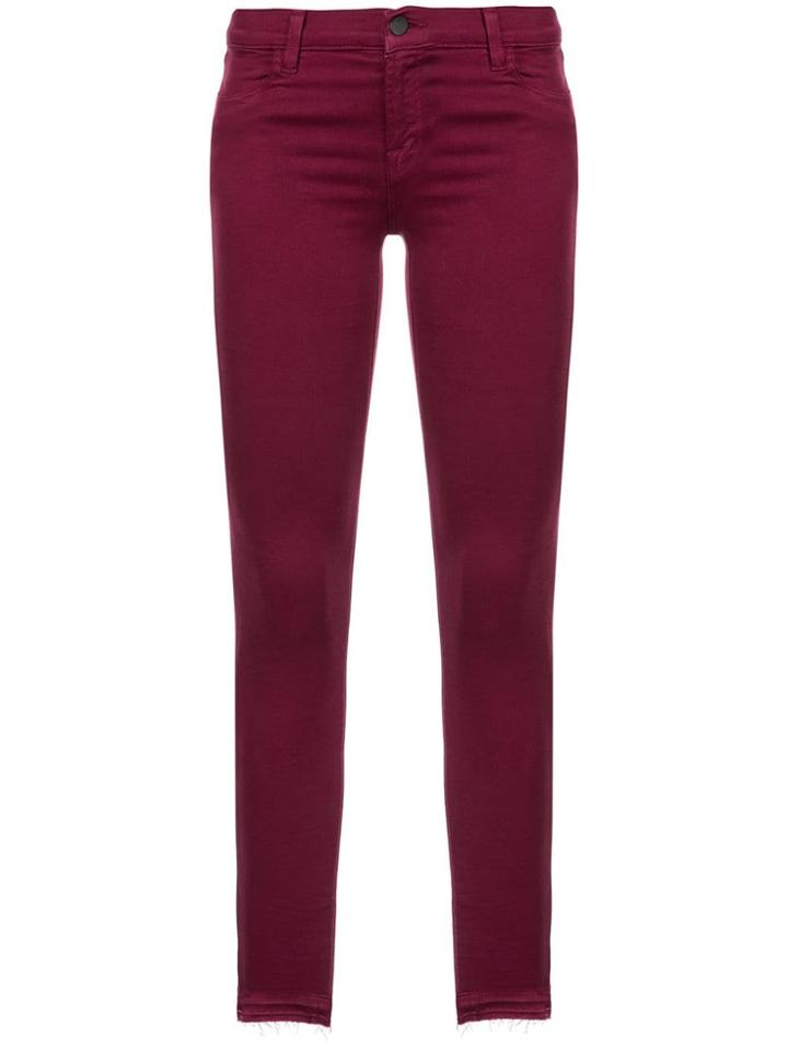 J Brand Skinny Mid Rise Jeans - Pink