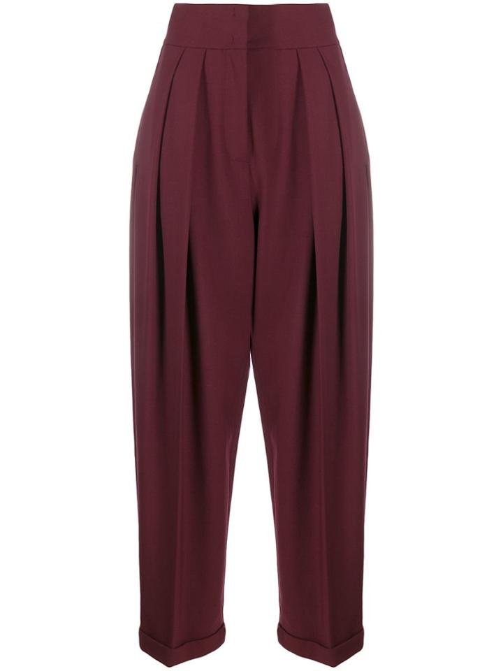 Mrz Oversized High-waisted Trousers - Red