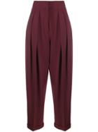 Mrz Oversized High-waisted Trousers - Red