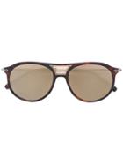 Matsuda Modified Aviator Sunglasses - Brown