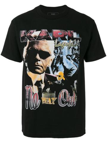 Modern Man Karl Lagerfeld Printed T-shirt, Men's, Size: Small, Black, Cotton
