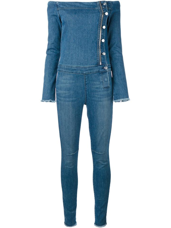 Rta - Strapless Denim Jumpsuit - Women - Cotton/polyester/spandex/elastane - 4, Blue, Cotton/polyester/spandex/elastane