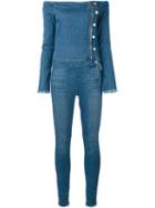Rta - Strapless Denim Jumpsuit - Women - Cotton/polyester/spandex/elastane - 4, Blue, Cotton/polyester/spandex/elastane